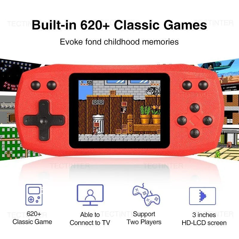 Retro Handheld Video Game Console, 620 GAMES