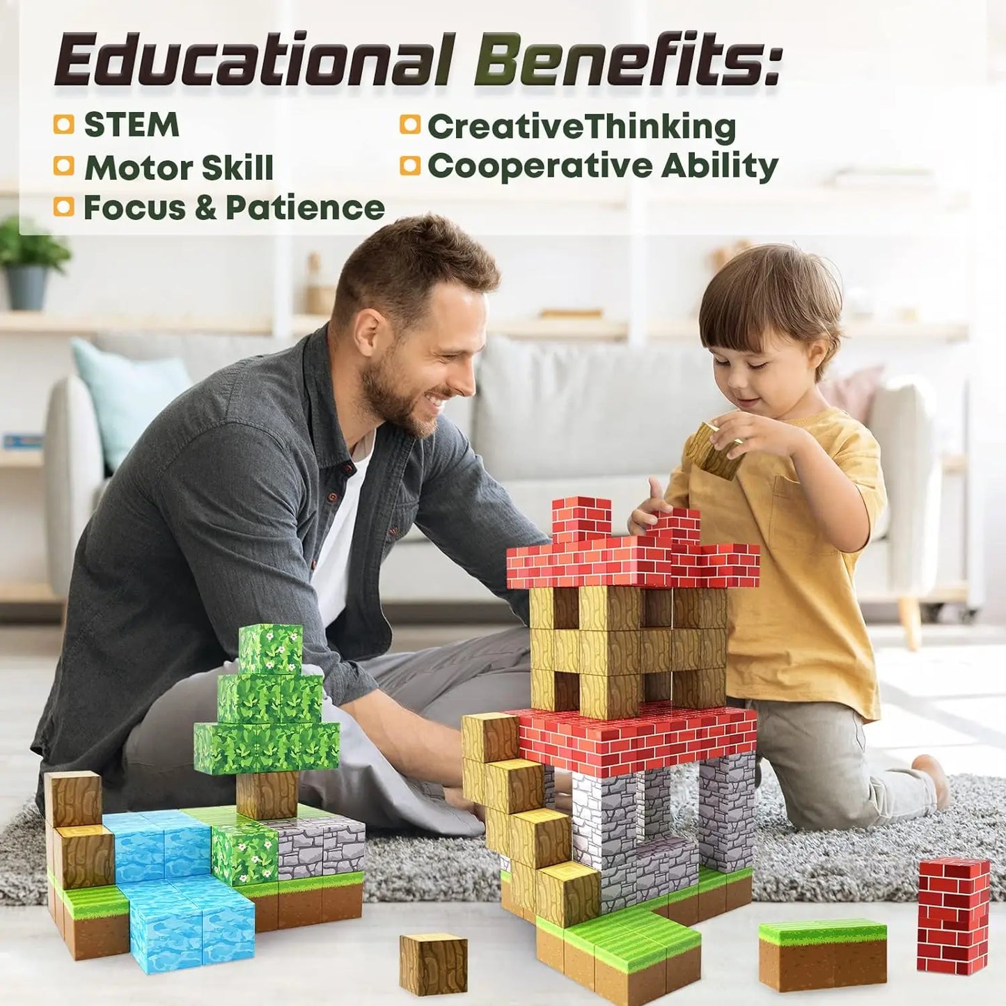 Magnetic Blocks-Build Mine, 100PCS