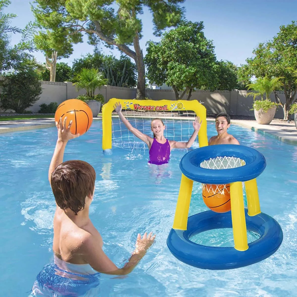 Inflatable Floating Basketball Hoop