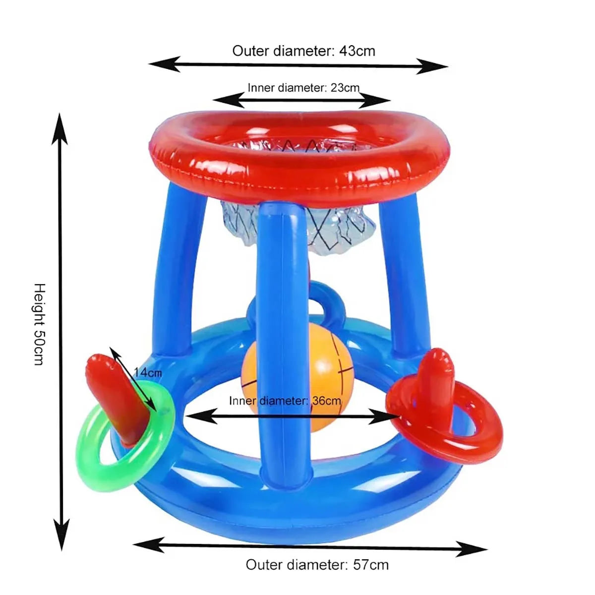 Inflatable Floating Basketball Hoop