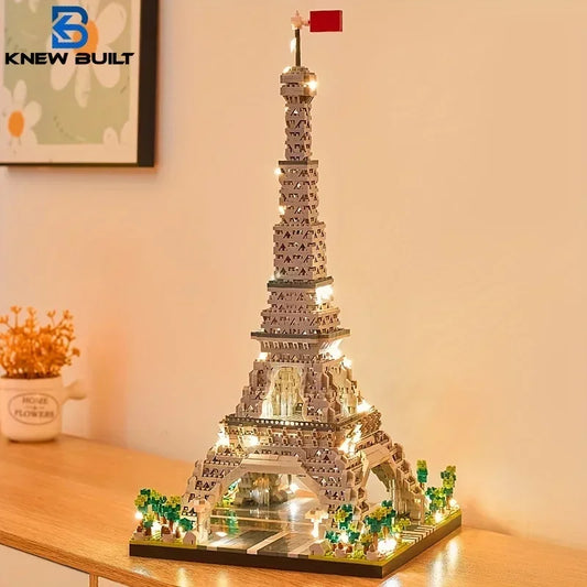Eiffel Tower Mini Building Blocks , Small and Big Options, LED Illuminated
