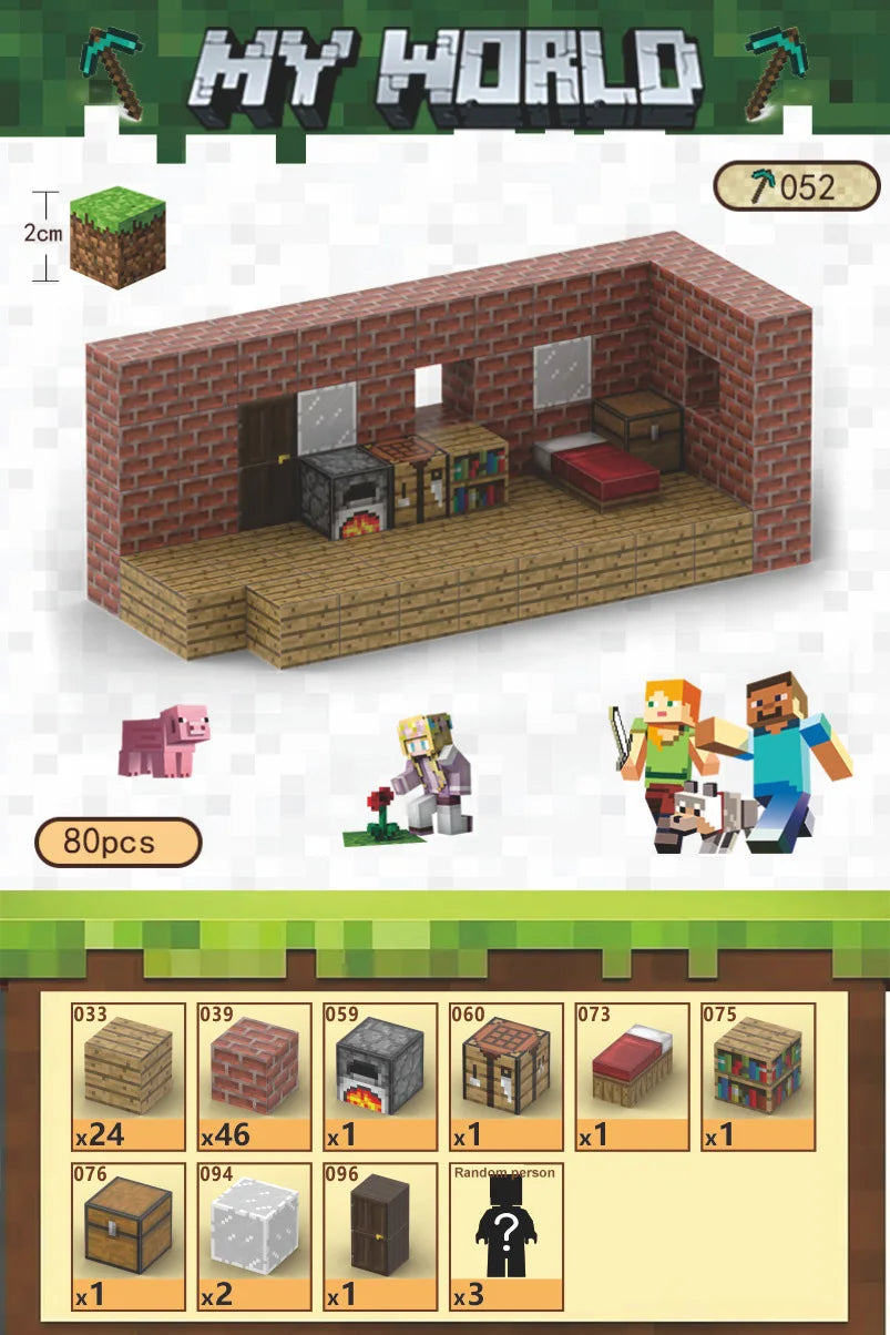 Magnetic Blocks-Build Mine, 75-110pcs