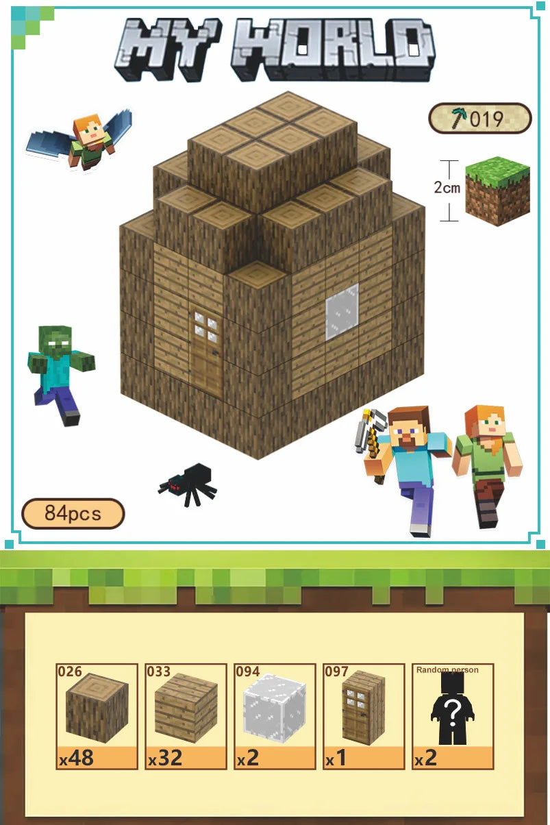Magnetic Blocks-Build Mine, 75-110pcs