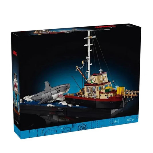 1497pcs Jaws Diorama Boat With Shark