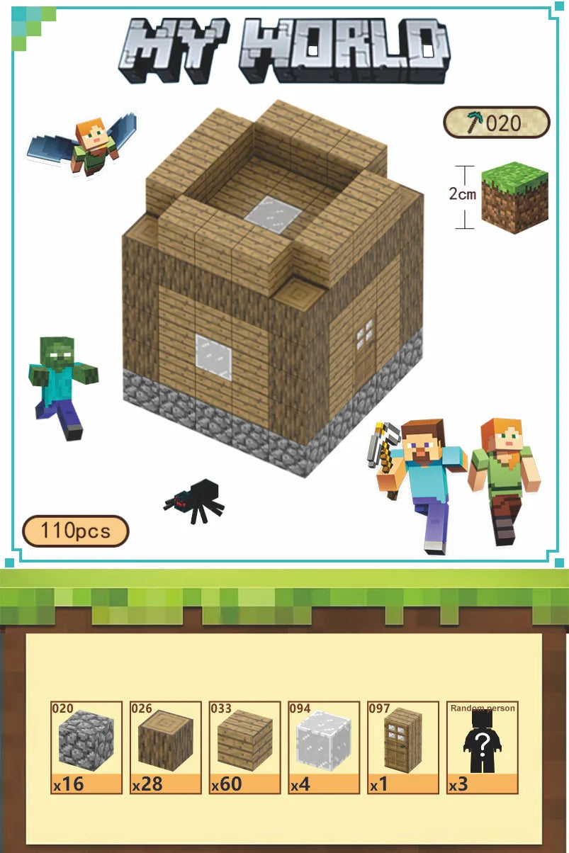 Magnetic Blocks-Build Mine, 75-110pcs