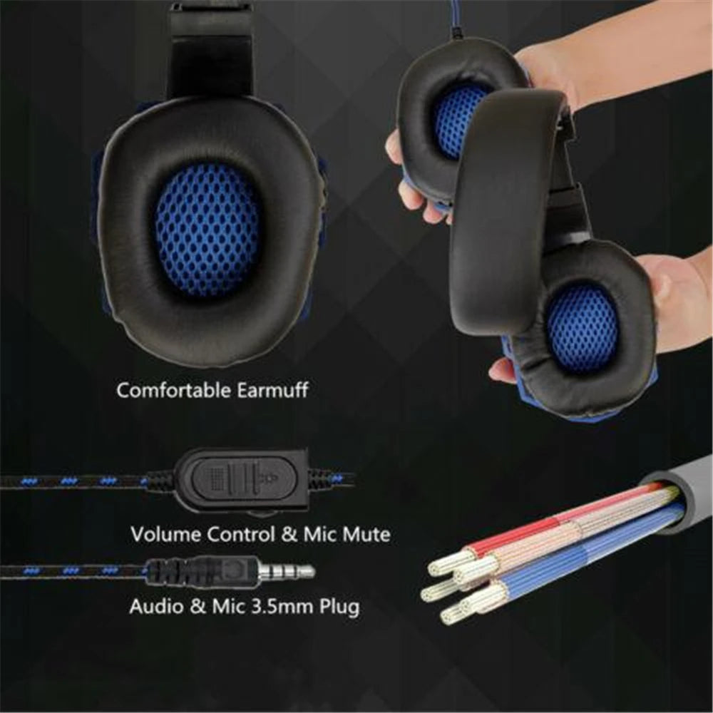 3.5mm Wired Gaming Headphones With Microphone