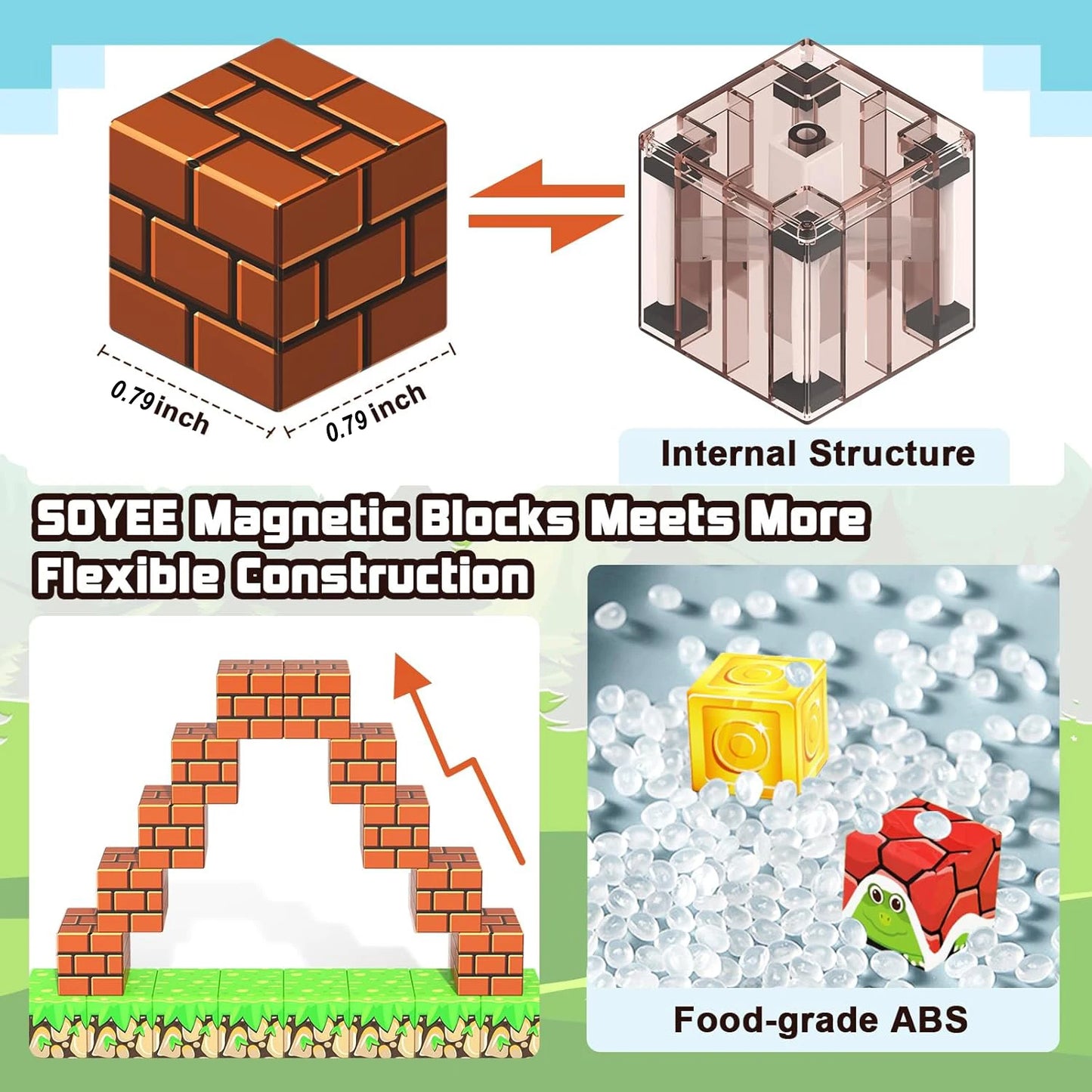 Magnetic Blocks-Build Mine, 100PCS