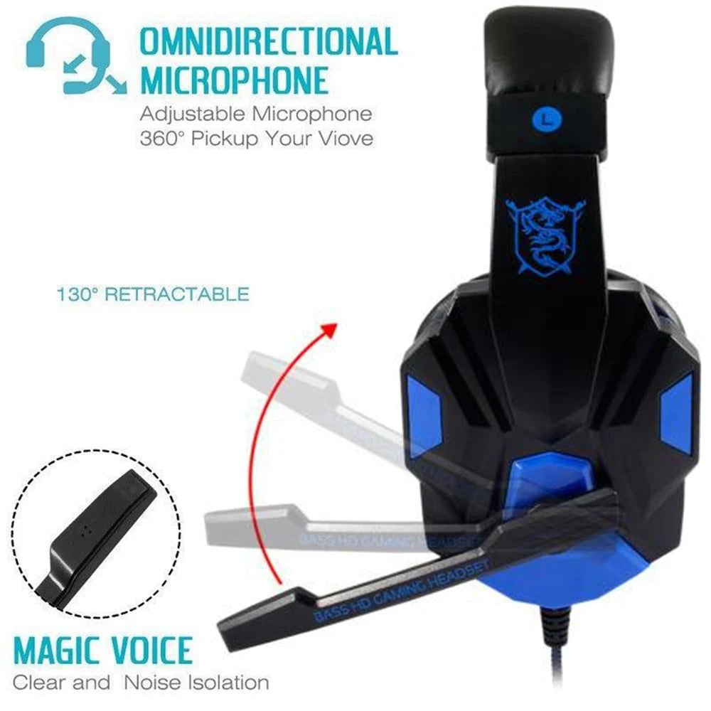 3.5mm Wired Gaming Headphones With Microphone
