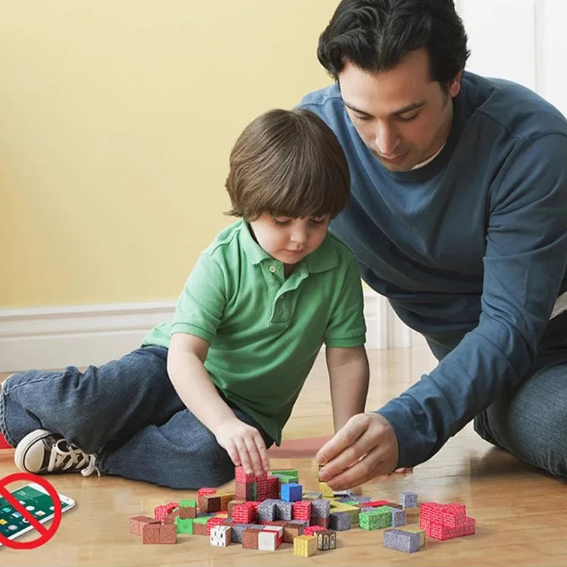 Magnetic Blocks-Build Mine, 75-110pcs
