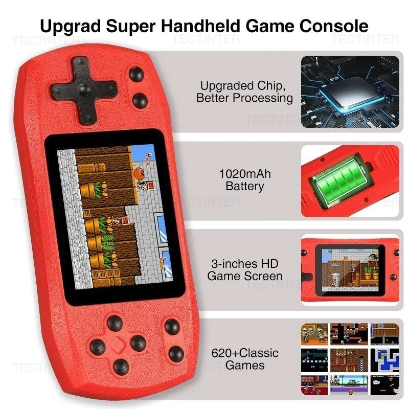 Retro Handheld Video Game Console, 620 GAMES