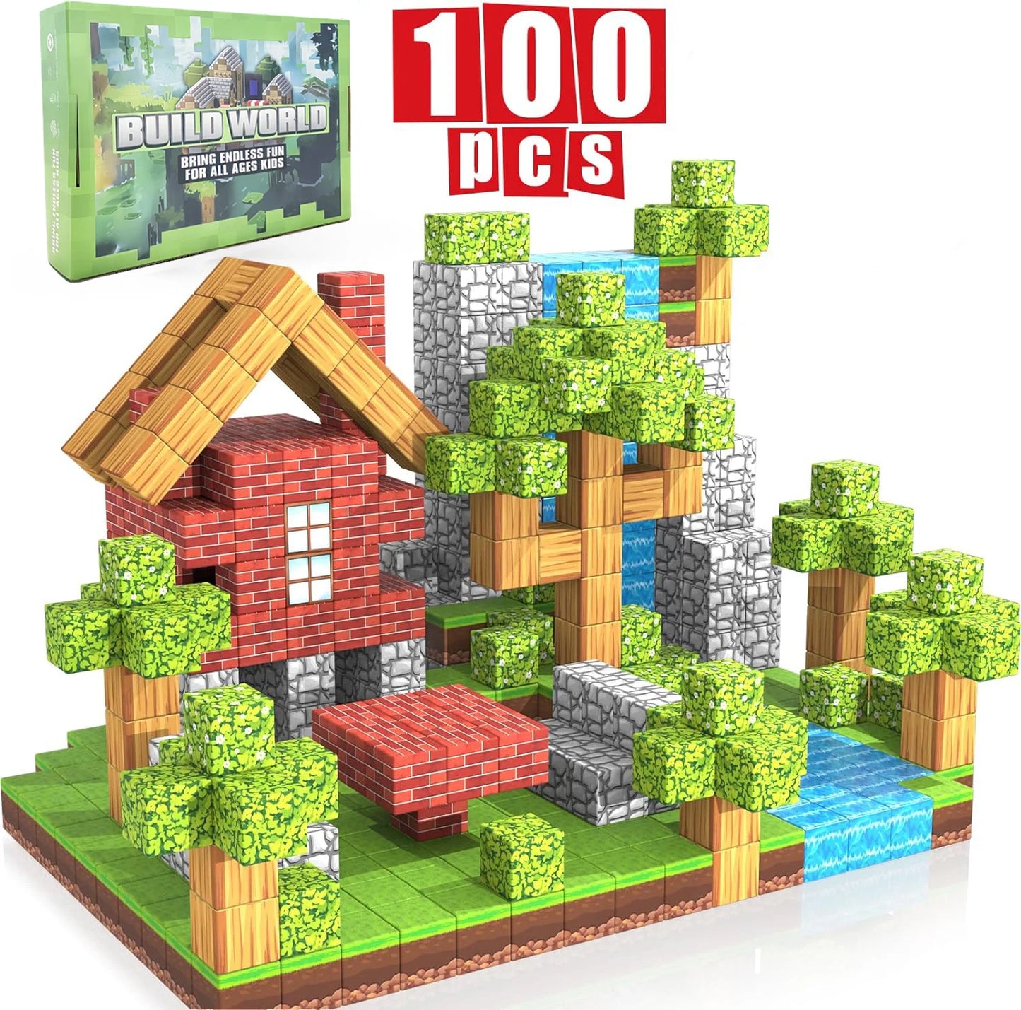 Magnetic Blocks-Build Mine, 100PCS